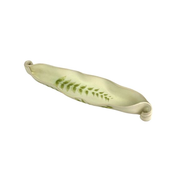 Hilborn Canadian Ceramic Leaf Dish - Handcrafted Art Pottery With Leaf Design - Picture 3 of 7